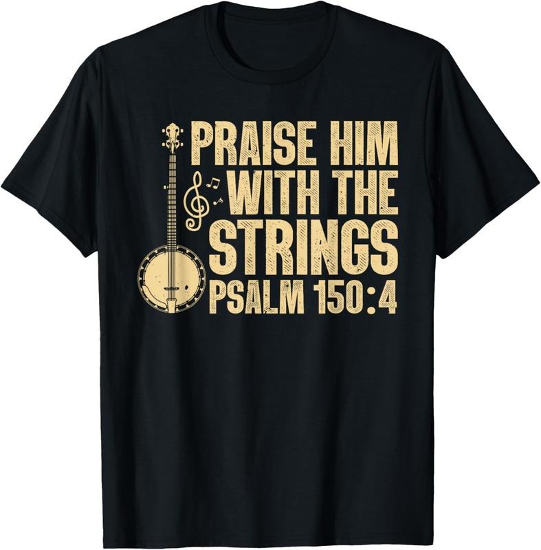 100% Cotton Cool Banjo Bluegrass Music Art For Men Women Worship Leader T-Shirt Hoodie Sweatshirt | PrintMintTees.com