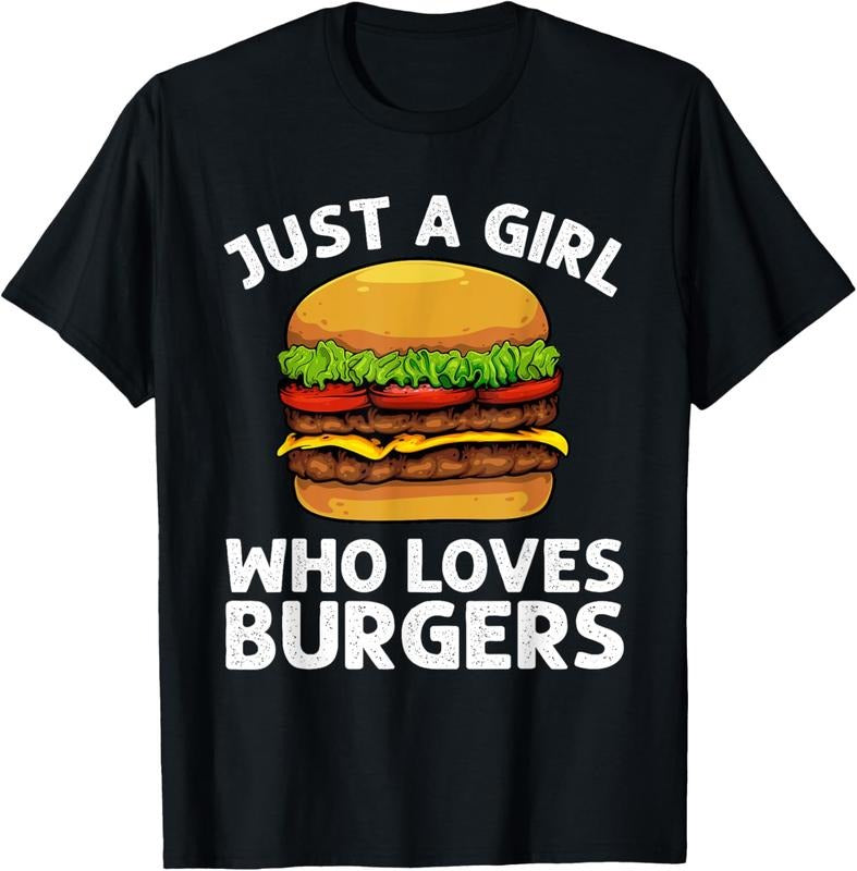 100% Cotton Cool Burger Art For Girls Women Hamburger Cheeseburger Lover T-Shirt Hoodie Sweatshirt | PrintMintTees.com
