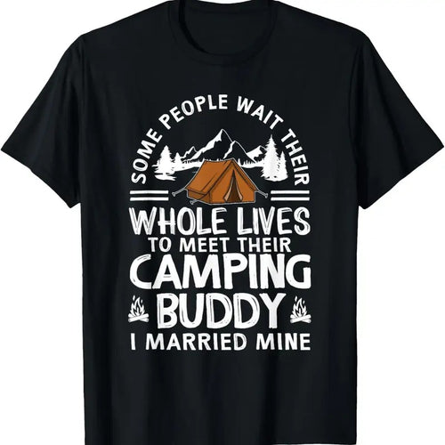 100% Cotton Cool Camping Buddies Gift For Men Women Funny Husband & Wife T-Shirt Hoodie Sweatshirt | PrintMintTees.com