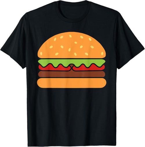 100% Cotton Cool Hamburger Art Men Women Minimalist Burger Cheeseburger T-Shirt Hoodie Sweatshirt | PrintMintTees.com