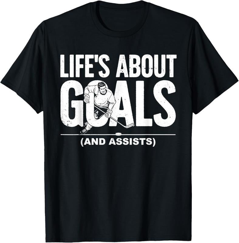 100% Cotton Cool Ice Hockey For Men Women Hockey Lover Goalie Sports T-Shirt Hoodie, Sweatshirt | PrintMintTees.com