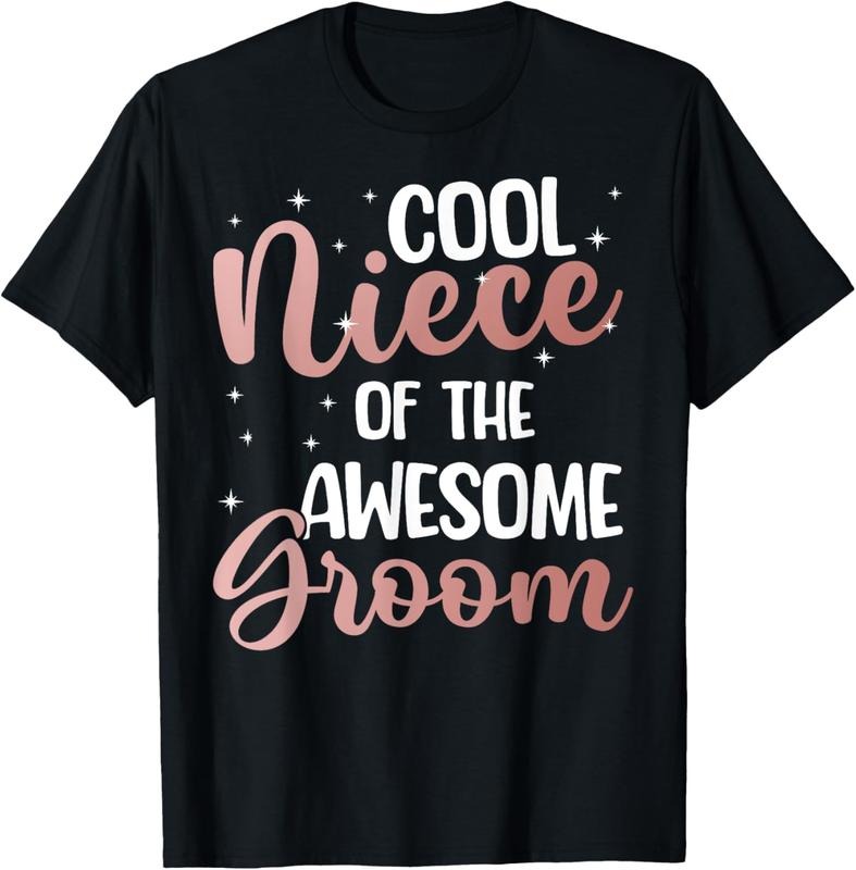 100% Cotton Cool Niece Of The Groom Niece Groom's Niece T-Shirt Hoodie, Sweatshirt | PrintMintTees.com