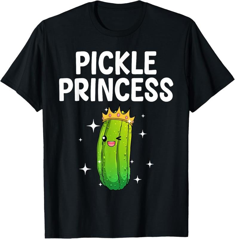 100% Cotton Cool Pickle Princess Art Dill Pickle Novelty T-Shirts, Hoodie, Sweatshirt