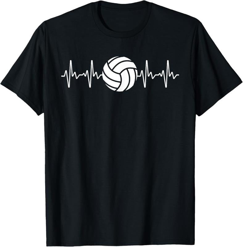 100% Cotton Cool Volleyball Heartbeat Volleyball Coach T-Shirts, Hoodie, Sweatshirt