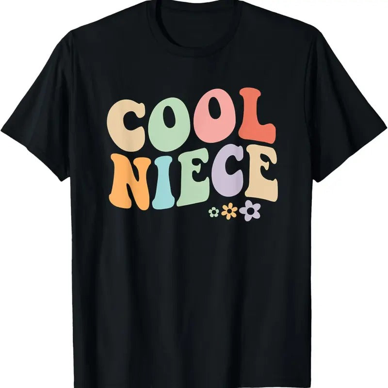 100% Cotton Cool niece vintage floral design to niece from auntie T-Shirt Hoodie Sweatshirt | PrintMintTees.com