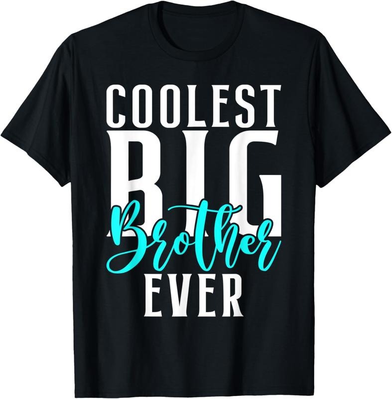 100% Cotton Coolest Big Brother Ever T-Shirt Hoodie Sweatshirt | PrintMintTees.com