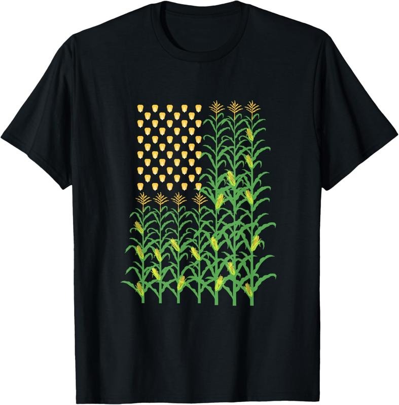 100% Cotton Corn Farmer American Flag Crop Farmers Farm Farming T-Shirts, Hoodie, Sweatshirt