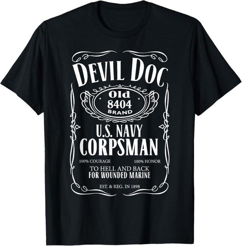 100% Cotton Corpsman 8404 DevilDoc Gift For Corpsman T-Shirt Hoodie Sweatshirt | PrintMintTees.com