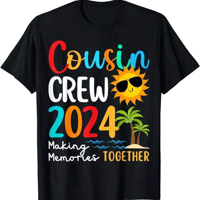 [100% Cotton]Cousin crew 2024 Summer Vacation Beach Family Trips Matching T-Shirt Hoodie Sweatshirt | PrintMintTees.com