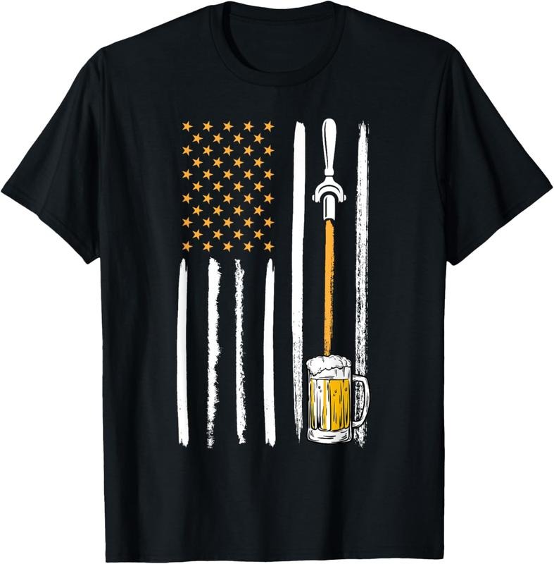 100% Cotton Craft Beer American Flag USA 4th July Brewery Alcohol Lovers T-Shirt Hoodie Sweatshirt | PrintMintTees.com
