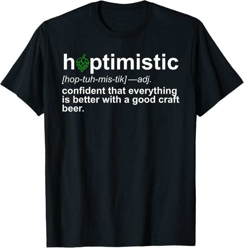 100% Cotton Craft Beer Funny Shirt Hoptimistic Defintion T-Shirt Hops T-Shirt Hoodie, Sweatshirt | PrintMintTees.com