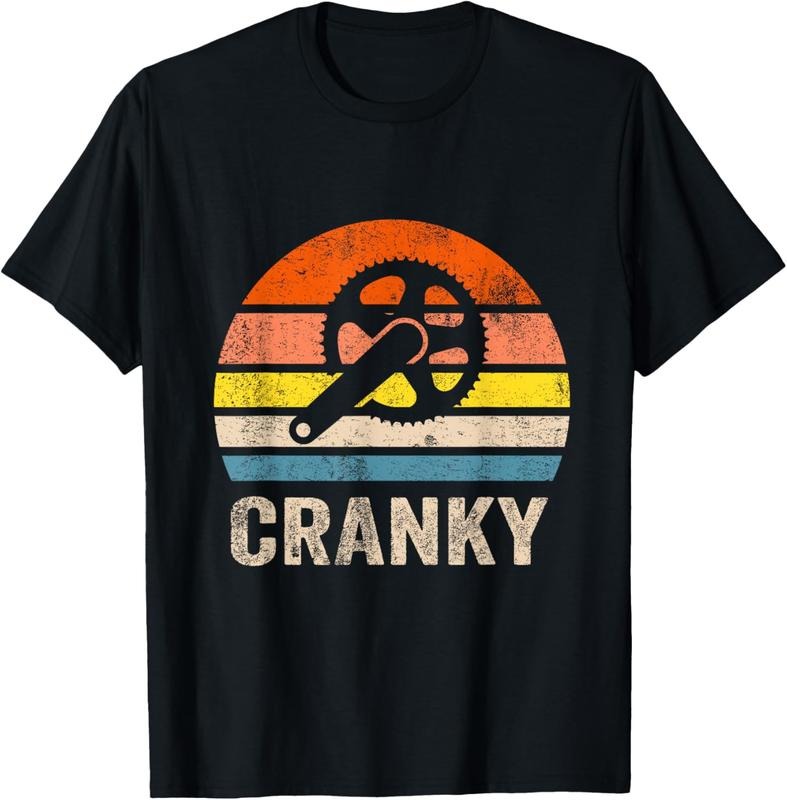100% Cotton Cranky Vintage Sun funny Bicycle Lovers Cycling Cranky T-Shirt Hoodie, Sweatshirt | PrintMintTees.com