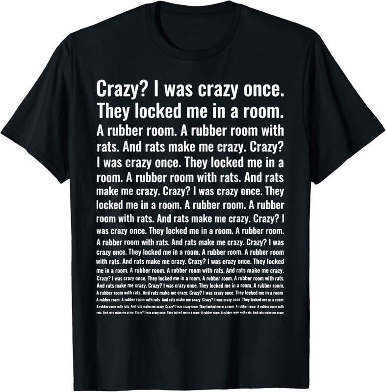 100% Cotton Crazy? I Was Crazy Once. Funny Trending Meme T-Shirt Hoodie Sweatshirt | PrintMintTees.com