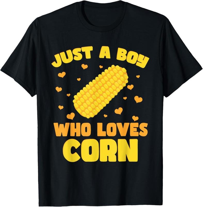 100% Cotton Crop  Farming Corn Maize Just A Boy Who Loves Corn T-Shirt Hoodie Sweatshirt | PrintMintTees.com
