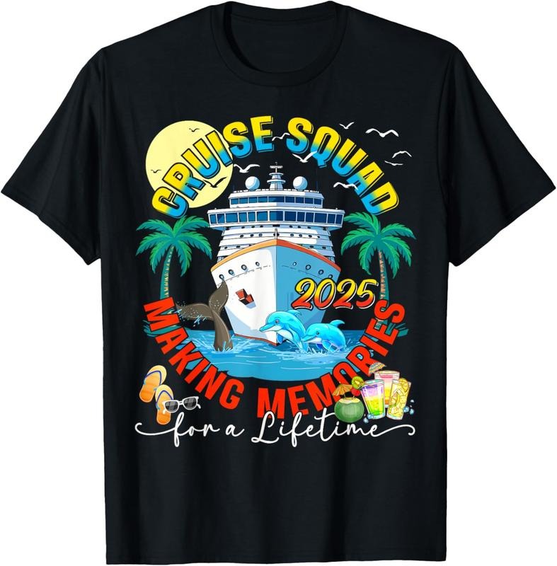 100% Cotton Cruise Squad 2025 Making Memories Family Cousin Crew Summer T-Shirt Hoodie Sweatshirt | PrintMintTees.com