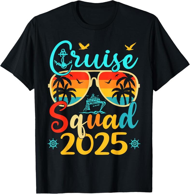 100% Cotton Cruise Squad 2025 Summer Vacation Matching Family Cruise T-Shirt Hoodie Sweatshirt | PrintMintTees.com