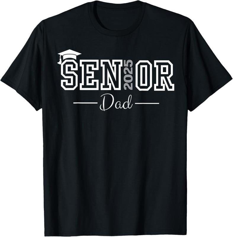 100% Cotton Cute Heart Graduate Proud Dad Senior of 2025 Class T-Shirt Hoodie Sweatshirt | PrintMintTees.com