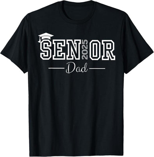 100% Cotton Cute Heart Graduate Proud Dad Senior of 2025 Class T-Shirt Hoodie Sweatshirt | PrintMintTees.com