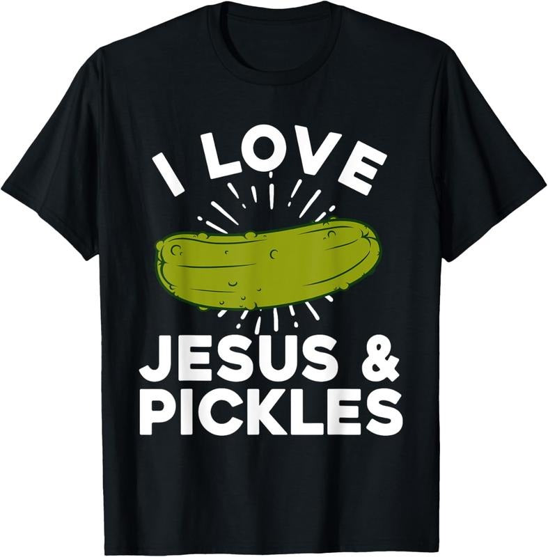 100% Cotton Cute Pickle Design For Men Women  Jesus Pickle Lovers T-Shirt Hoodie, Sweatshirt | PrintMintTees.com