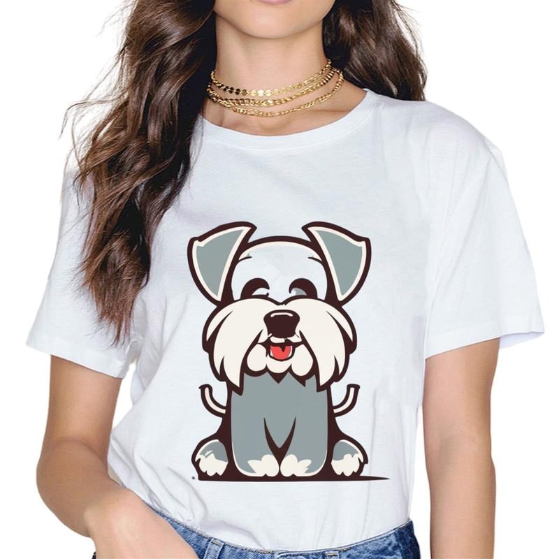 [100% Cotton]Cute Schnauzer For Schnauzer Owners Schnauzer Mom T-Shirt Hoodie Sweatshirt | PrintMintTees.com