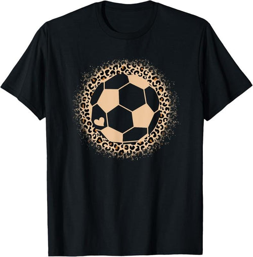 100% Cotton Cute Soccer Leopard Print Women Girls Soccer Lover T-Shirt Hoodie, Sweatshirt | PrintMintTees.com