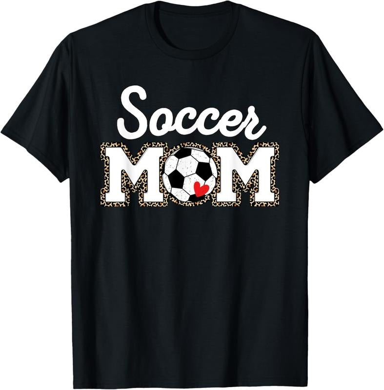 100% Cotton Cute Soccer Mom Leopard Print Mothers Day T-Shirt Hoodie Sweatshirt | PrintMintTees.com