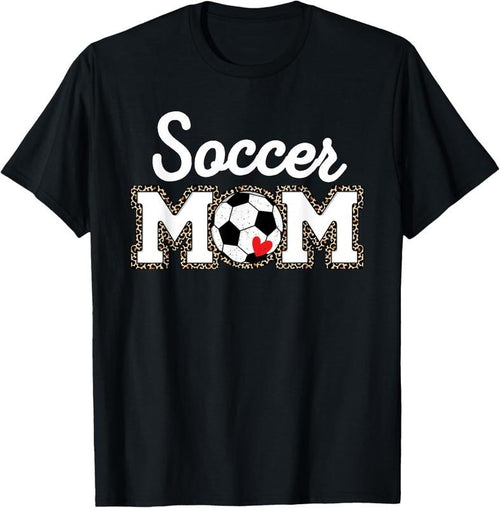 100% Cotton Cute Soccer Mom Leopard Print Mothers Day T-Shirt Hoodie Sweatshirt | PrintMintTees.com