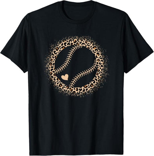 100% Cotton Cute Softball Leopard Print Women Girls Softball Player T-Shirt Hoodie Sweatshirt | PrintMintTees.com