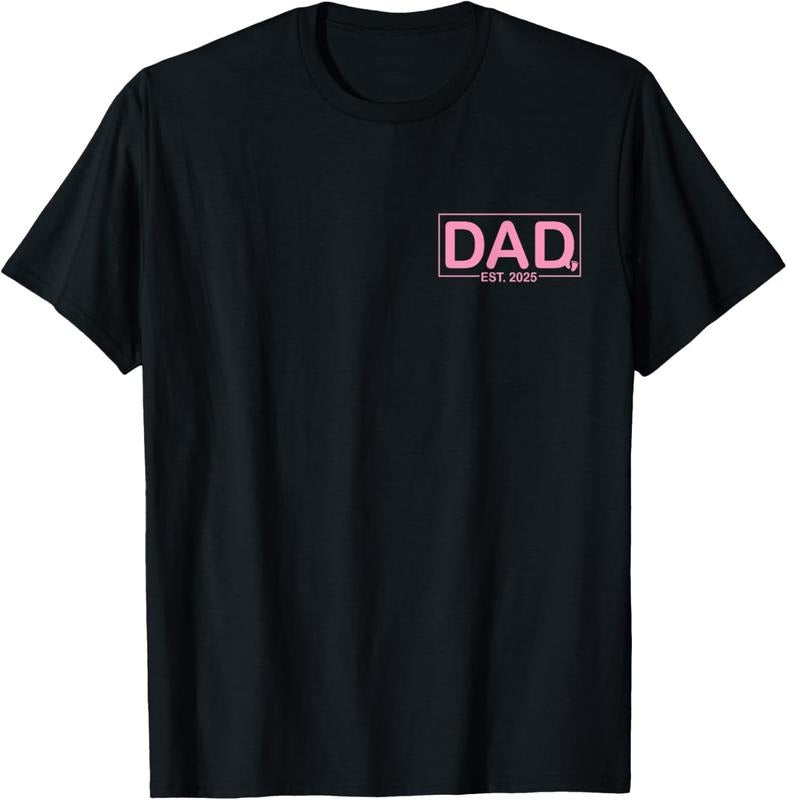 100% Cotton Dad Est. 2025 Logo Dad Girl Loading New Dad 2025 Dad Be Shirt Hoodie Sweatshirt
