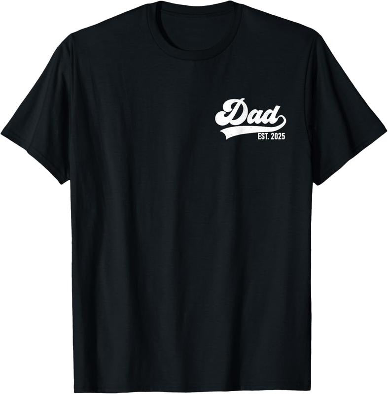 100% Cotton Dad Est. 2025 Dad 2025 loading New Dad 2025 T-Shirt Hoodie Sweatshirt | PrintMintTees.com