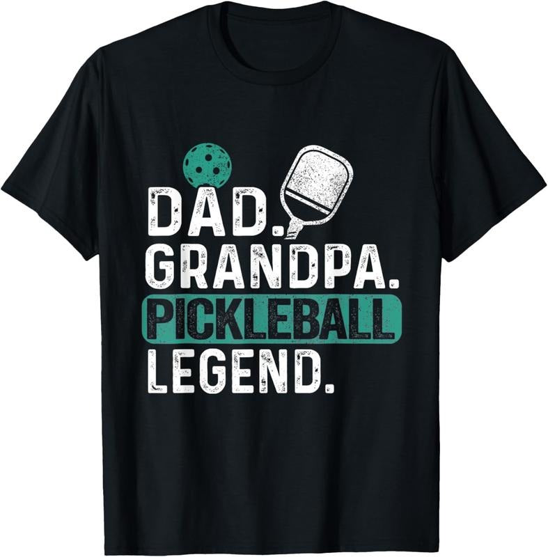 100% Cotton Dad Grandpa Pickleball Legend Player Funny Pickle Ball T-Shirts, Hoodie, Sweatshirt