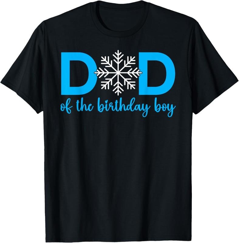 100% Cotton Dad Of The Birthday Boy Winter Onederland 1st Birthday T-Shirt Hoodie Sweatshirt | PrintMintTees.com