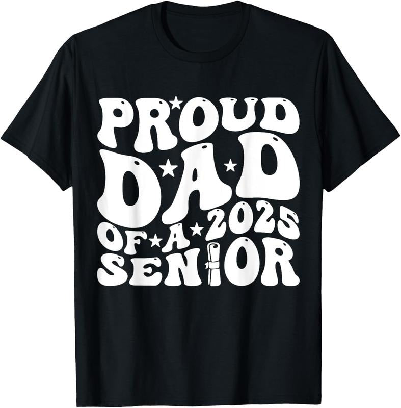 100% Cotton Dad Senior 2025 Proud Dad Of A Class Of 2025 Graduate T-Shirt Hoodie Sweatshirt | PrintMintTees.com