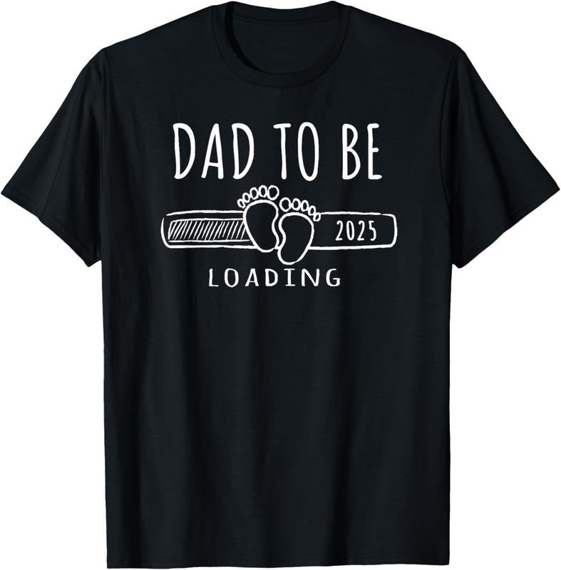 100% Cotton Dad To Be Loading 2025 T-Shirt Hoodie, Sweatshirt | PrintMintTees.com