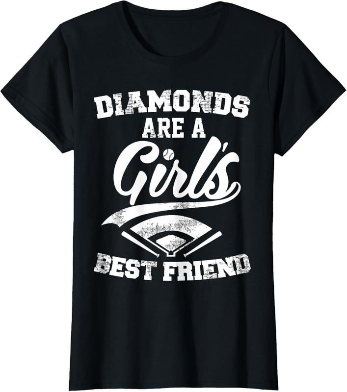 100% Cotton Diamonds are a Girl's Best Friend T-Shirt | Baseball Shirt T-Shirt Hoodie Sweatshirt | PrintMintTees.com