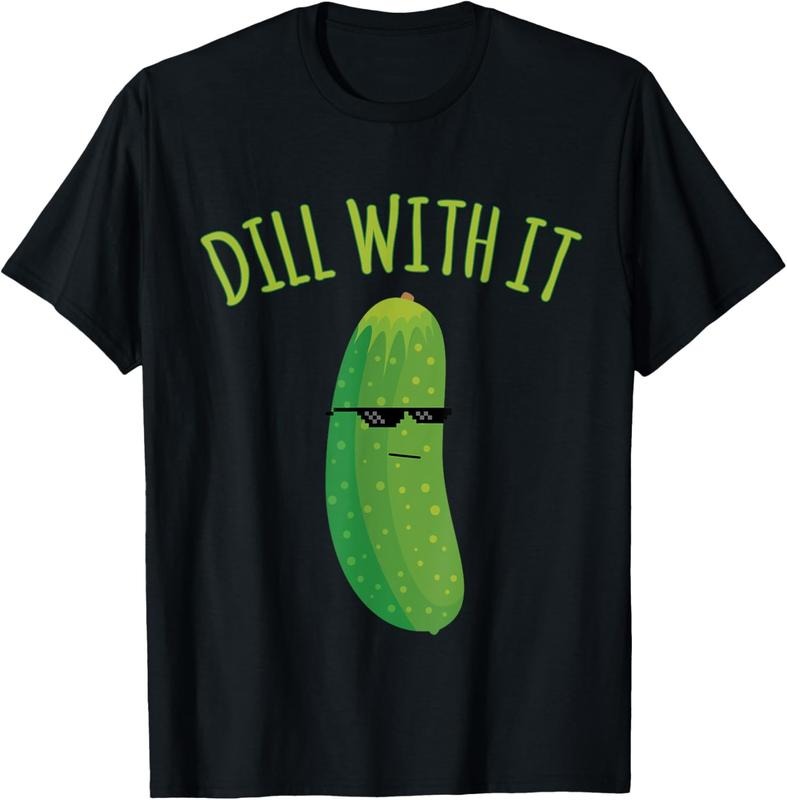100% Cotton Dill With It Funny Pickle T-Shirt Hoodie, Sweatshirt | PrintMintTees.com