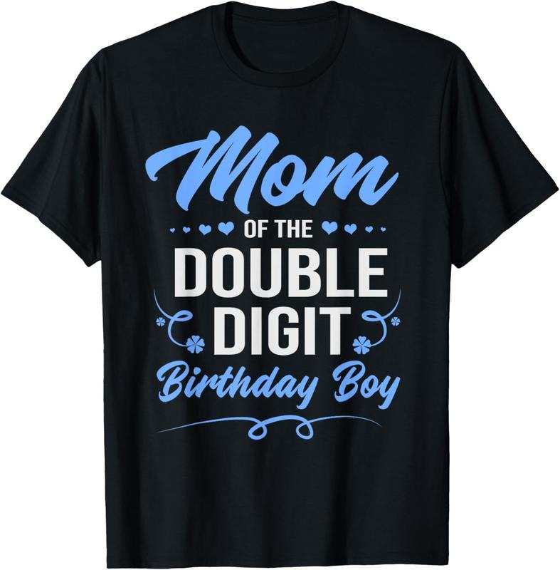 100% Cotton Double Digit Birthday Boy Mom T-Shirt Hoodie Sweatshirt | PrintMintTees.com