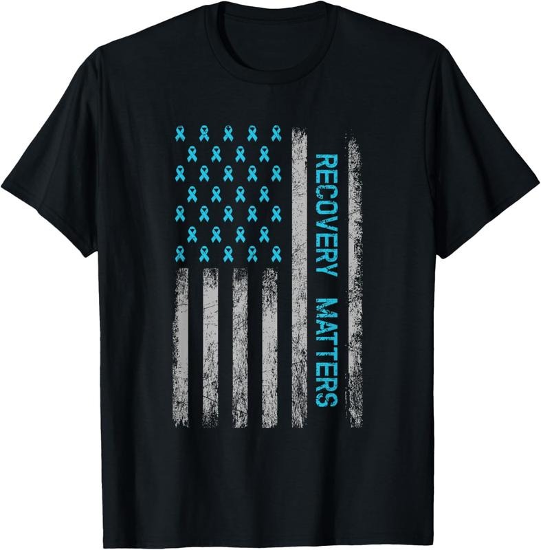 100% Cotton Drug Alcohol Addiction Recovery Warrior - American Flag T-Shirt Hoodie, Sweatshirt | PrintMintTees.com
