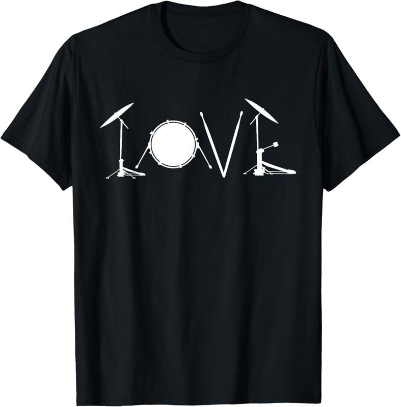 100% Cotton Drummers Drumming Gift Drum Love Drums Drummer T-Shirt Hoodie, Sweatshirt | PrintMintTees.com