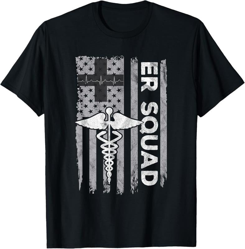 100% Cotton ER Nurse Doctor Emergency Room Hospital Squad T-Shirt Hoodie Sweatshirt | PrintMintTees.com
