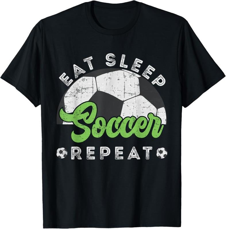 100% Cotton Eat Sleep Soccer Repeat Distressed Soccer Player T-Shirts, Hoodie, Sweatshirt