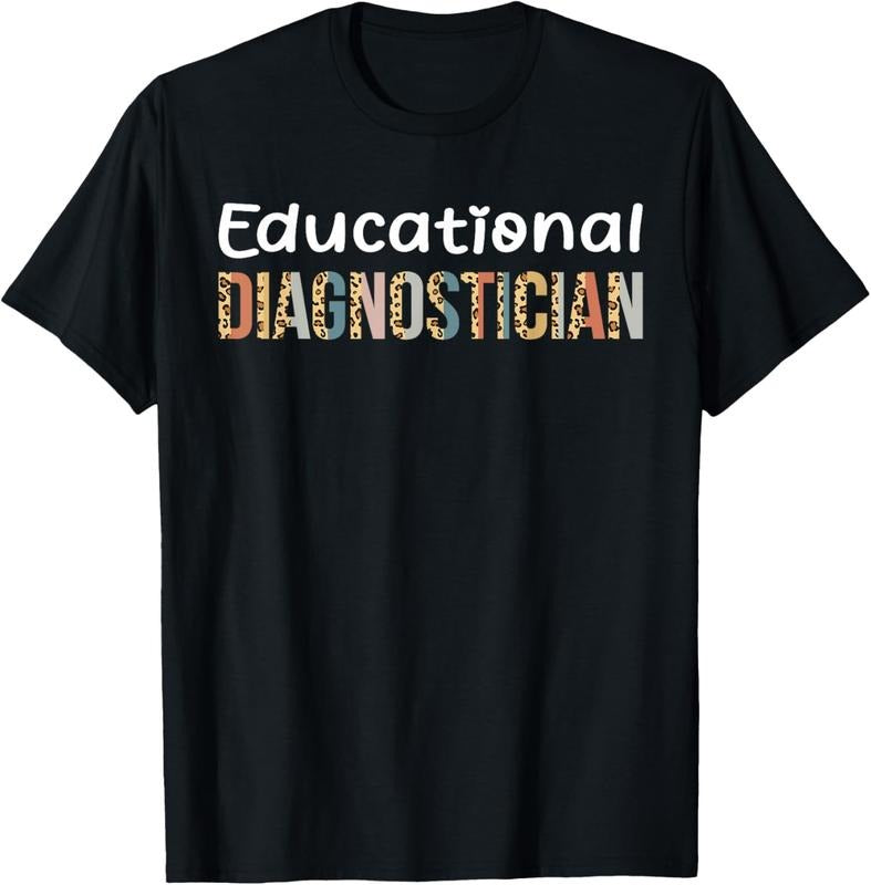 100% Cotton Educational Diagnostician Teacher Leopard Back To School T-Shirt Hoodie, Sweatshirt | PrintMintTees.com