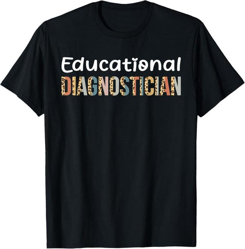 100% Cotton Educational Diagnostician Teacher Leopard Back To School T-Shirt Hoodie, Sweatshirt | PrintMintTees.com