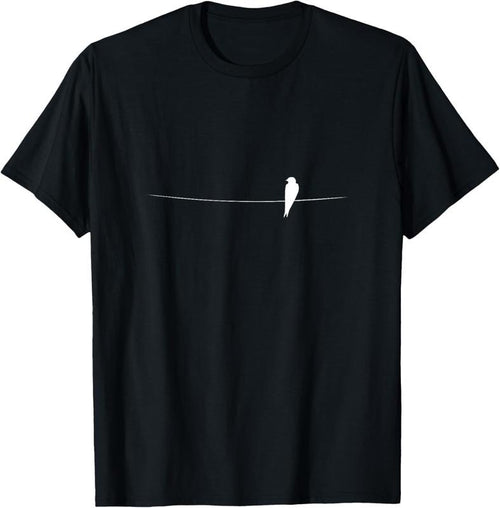 100% Cotton Elegant Bird On A Wire House Martin Silhouette Yoga T-Shirt Hoodie, Sweatshirt | PrintMintTees.com