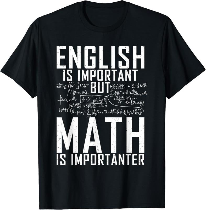 100% Cotton English is important but Math is importanter Teaching Math T-Shirt Hoodie, Sweatshirt | PrintMintTees.com