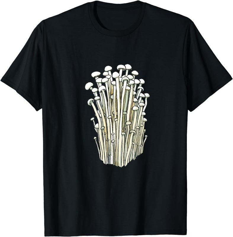 [100% Cotton]Enoki Japanese Velvet Shank Enokitake Flammulina Shrooms T-Shirt Hoodie Sweatshirt | PrintMintTees.com
