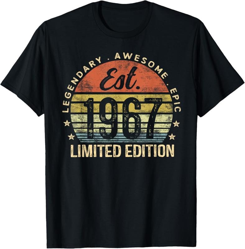 100% Cotton Est 1967 Limited Edition 57th Birthday Gifts 57 Year Old T-Shirt Hoodie Sweatshirt | PrintMintTees.com