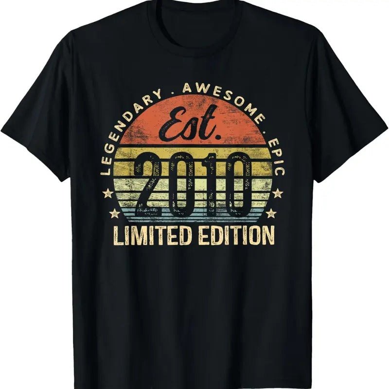 100% Cotton Est 2010 Limited 14th 14 Year Old T-Shirts, Hoodie, Sweatshirt