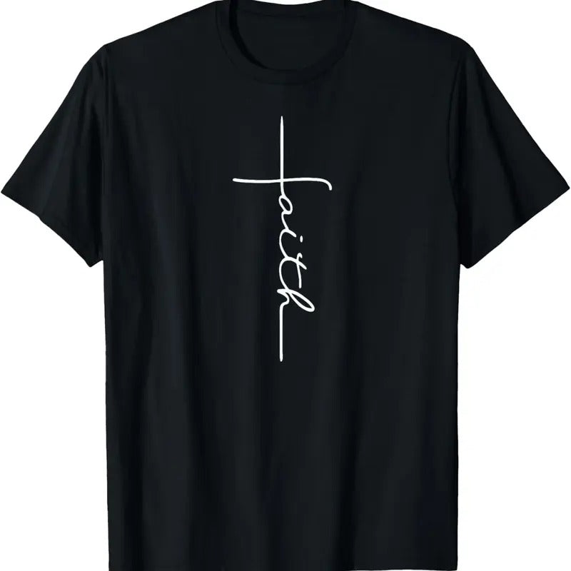 100% Cotton Faith Cross T-Shirt Christian T Shirt for Men Women  T-Shirt Hoodie Sweatshirt | PrintMintTees.com