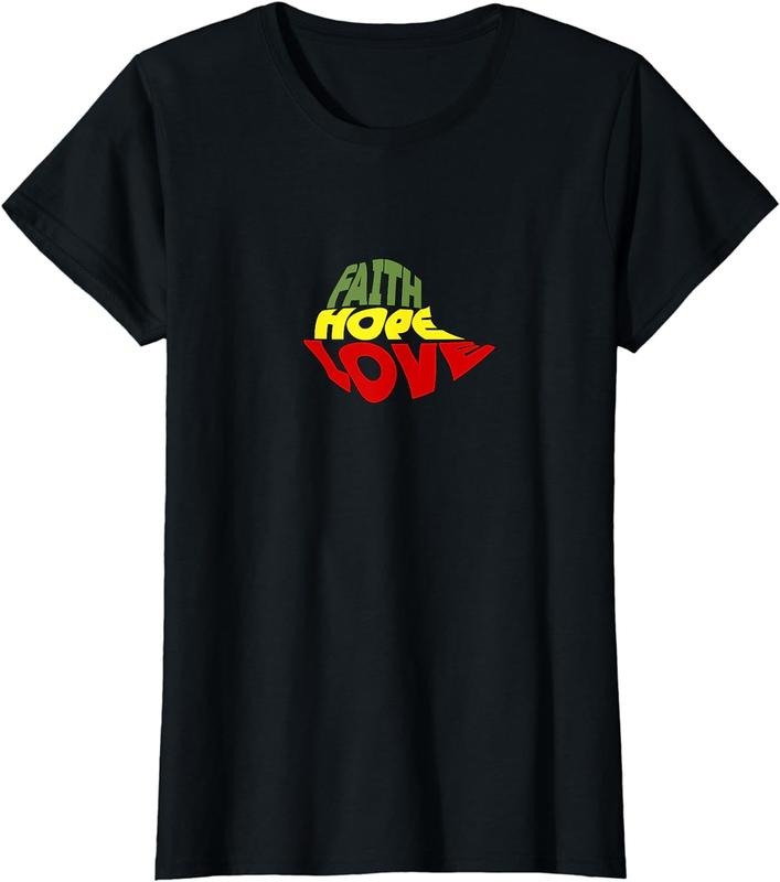 [100% Cotton]Faith Hope and Love on Ethiopian Map trendy T-Shirt Hoodie Sweatshirt | PrintMintTees.com